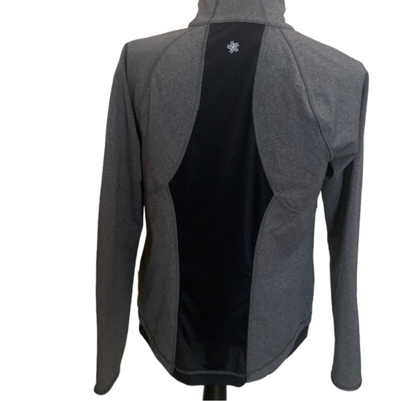 Tek Gear Gray Black Performance Running Workout Full Zip Jacket Size XL - Picture 2 of 3